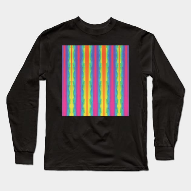 Fractal doors pattern design Long Sleeve T-Shirt by Pikmi